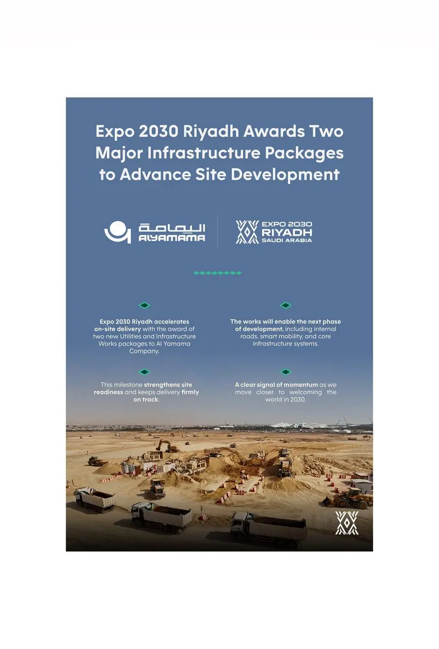 Expo 2030 Riyadh awards major infrastructure packages to advance site development