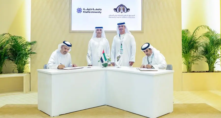 International Fund for Houbara Conservation signs MoU with Khalifa University at ADIHEX