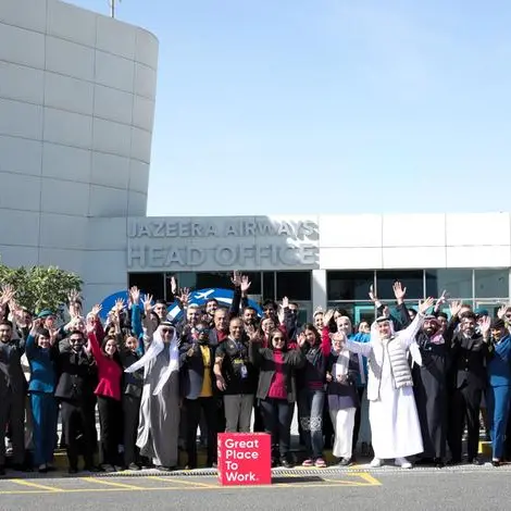 Jazeera Airways certified as a Great Place to Work across five key markets