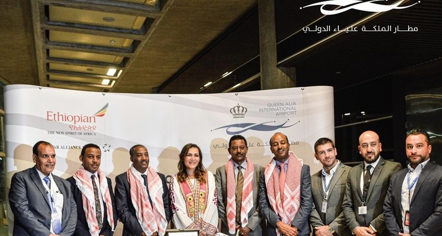 Queen Alia International Airport welcomes Ethiopian Airlines inaugural flight