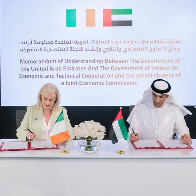 UAE, Ireland sign MoU to enhance economic and technical cooperation and the establishment of a Joint Economic Commission