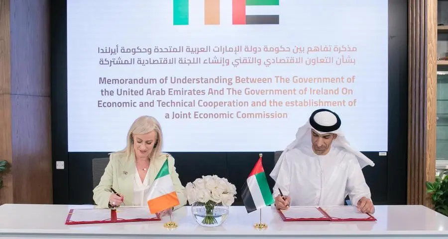 UAE, Ireland sign MoU to enhance economic and technical cooperation and the establishment of a Joint Economic Commission