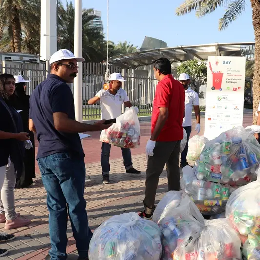 EEG collects 7,357kg of aluminium cans