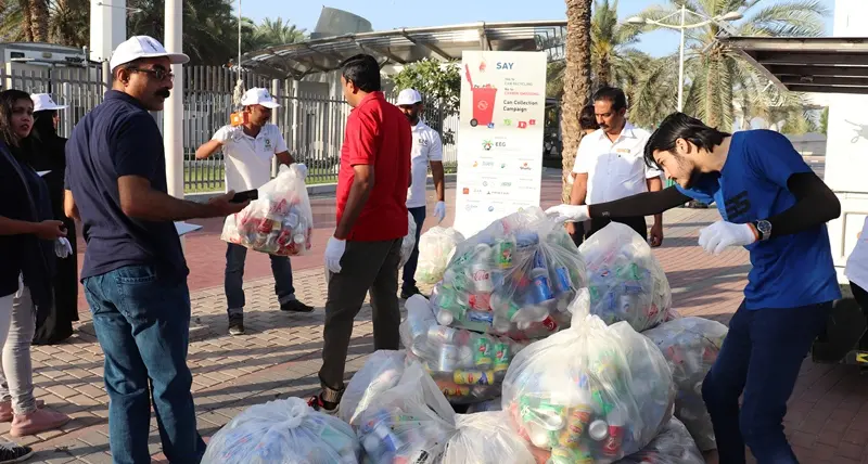 EEG collects 7,357kg of aluminium cans