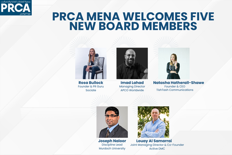 PRCA MENA welcomes five new Board Members