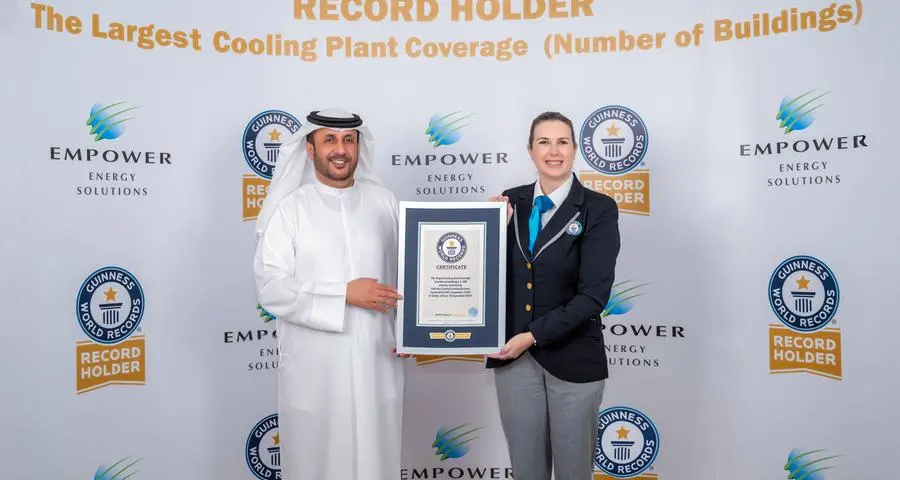 Empower achieves the second Guinness World Record for largest cooling plant coverage for it’s Business Bay district cooling project