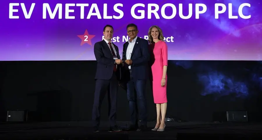 EV Metals Group’s lithium chemical plant project receives special recognition