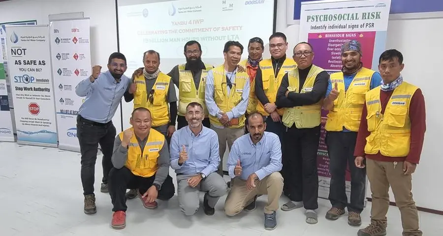 ENGIE achieves safety milestone of 15mln man-hours without lost-time accident at Yanbu 4