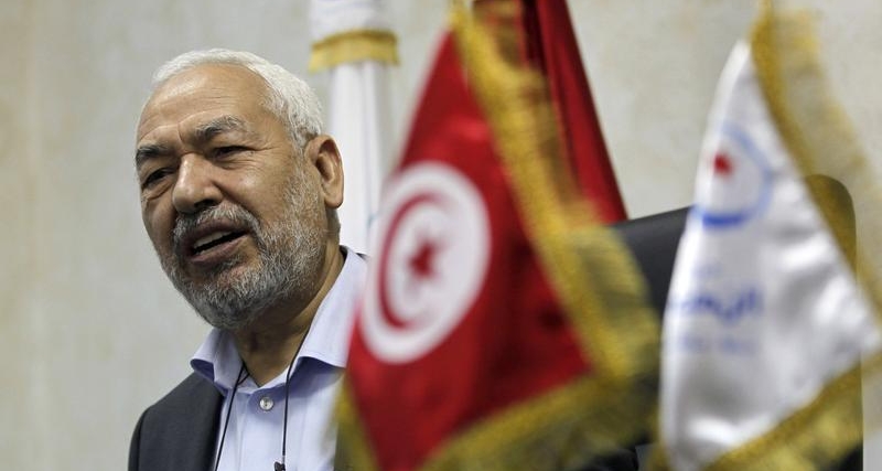 رئيس البرلمان التونسي السابق راشد الغنوشي يغادر مقر التحقيق في جرائم الإرهاب