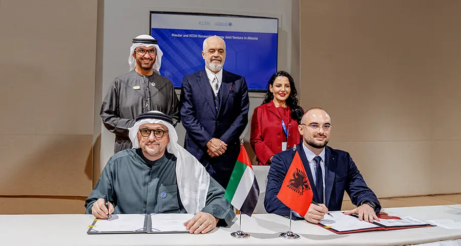 Masdar and KESH sign agreement to explore renewable energy joint venture in Albania