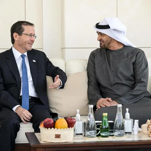 UAE's Sheikh Mohamed receives Israel President Herzog