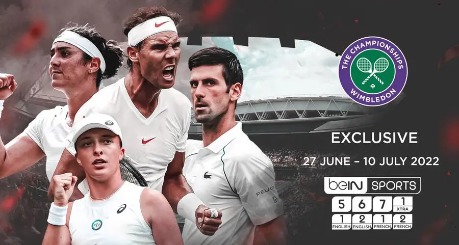 BeIN SPORTS to broadcast upcoming 2022 Wimbledon Championship across MENA