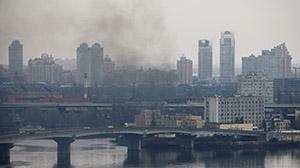 Smoke seen over defence ministry intelligence HQ in Kyiv - witness