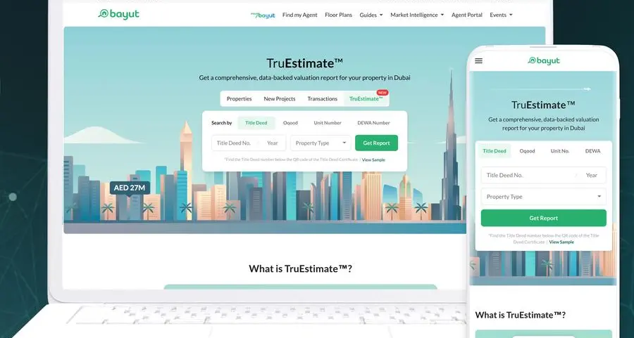 Bayut launches property valuation tool ‘TruEstimate’ with data integration from Dubai Land Department