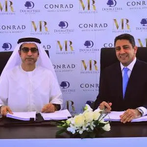 Signing of Conrad Resort Marjan Island and Doubletree by Hilton Corniche Residences