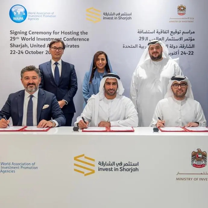 Sharjah to host 29th World Investment Conference in partnership with WAIPA and UAE Ministry of Investment