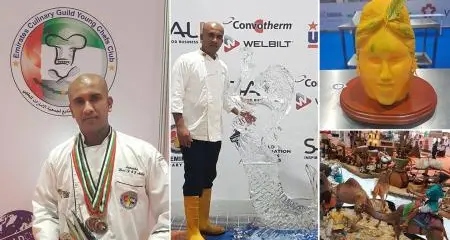 Gloria Hotel's Chef Samantha Kumara scoops 4 awards at Emirates Culinary Competition