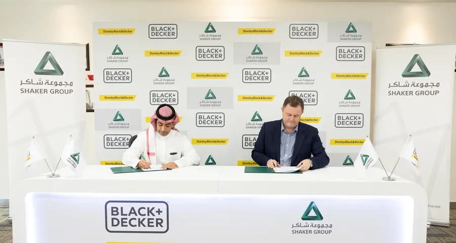 Shaker announces strategic partnership with Stanley Black & Decker to distribute BLACK+DECKER appliances in Saudi Arabia