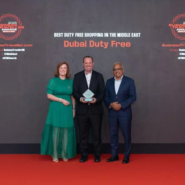 Dubai Duty Free voted “Best Duty Free Shopping in the Middle East.” for a record 24th consecutive year at the Business Traveller Middle East Awards