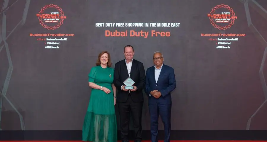Dubai Duty Free voted “Best Duty Free Shopping in the Middle East.” for a record 24th consecutive year at the Business Traveller Middle East Awards