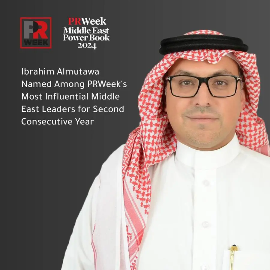 Ibrahim Almutawa named among PRWeek's Most Influential Middle East Leaders for second consecutive year