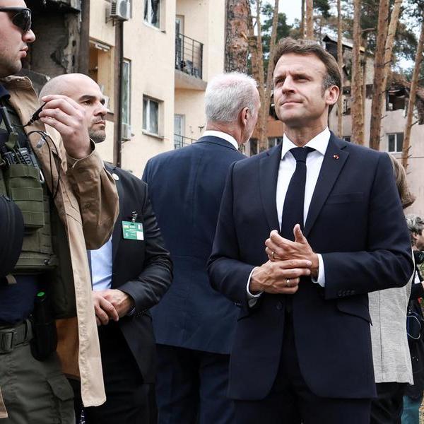 France's Macron says war crimes have been committed here in Ukraine's Irpin