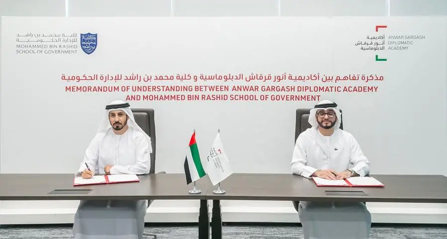 Mohammed Bin Rashid School of Government and Anwar Gargash Diplomatic Academy sign MoU