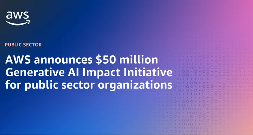 AWS announces $50mln Generative AI Impact Initiative for public sector organizations