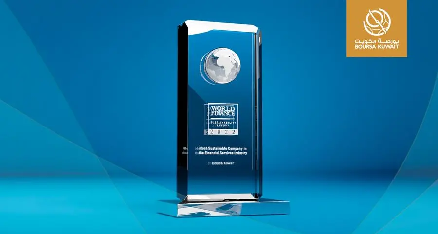 Boursa Kuwait crowned Most Sustainable Company in the Financial Services Industry by World Finance