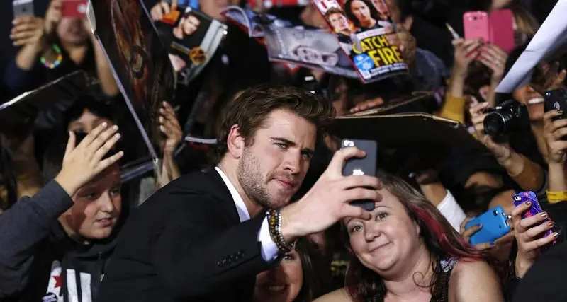 Liam Hemsworth and Jeff Goldblum in Dubai