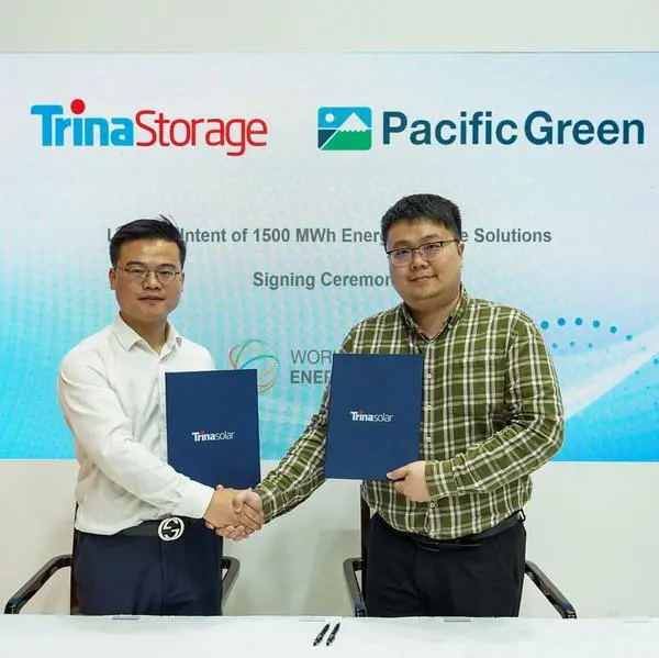 Trina Storage and Pacific Green sign Letter of Intent of 1500 MWh energy storage system at WFES