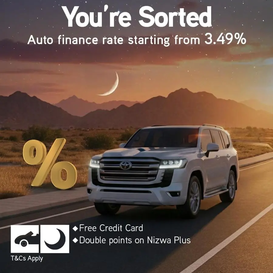 Bank Nizwa’s You Are Sorted campaign unlocks attractive auto finance starting from 3.49%