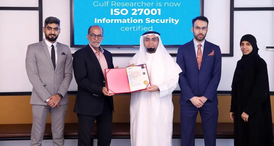 Bahraini firm Gulf Researcher receives top ISO certification