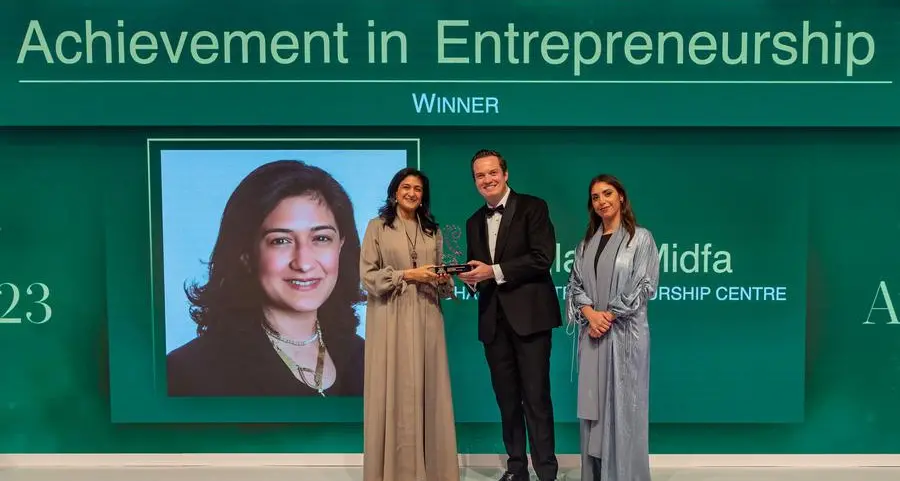 Sheraa CEO, Najla Al Midfa, wins prestigious Arabian Business Arab Woman Award for Entrepreneurship