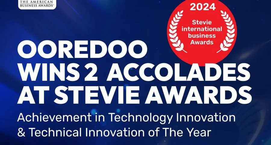 Ooredoo Kuwait wins fouble in Stevie’s Technology Excellence and International Business Award programs