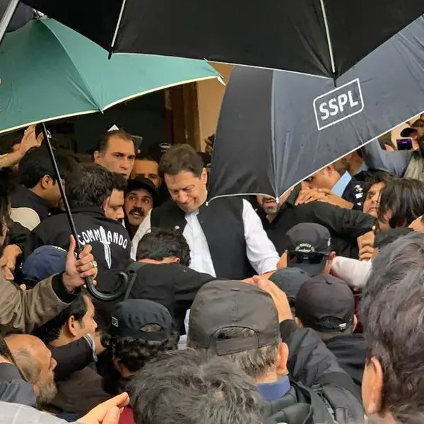 Pakistan ex-PM Khan says arrest bid is plot to bar him from election