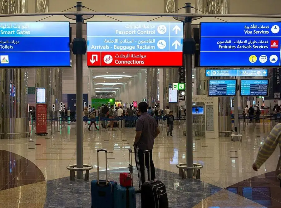 Dubai airport records time for passengers at departure control