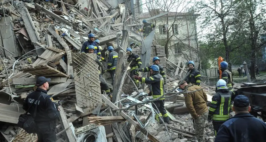 Russian missile strike kills woman, destroys apartment block in Ukraine's Zaporizhzhia