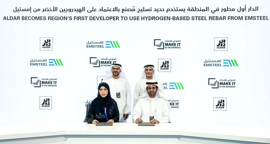 Aldar becomes region’s first developer to use hydrogen-based steel rebar from EMSTEEL