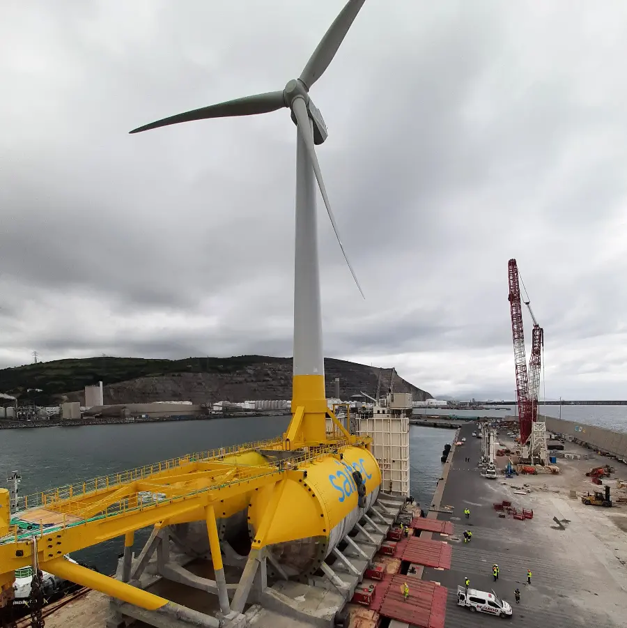 Mammoet performs load-out of Spain’s first grid-connected floating wind turbine