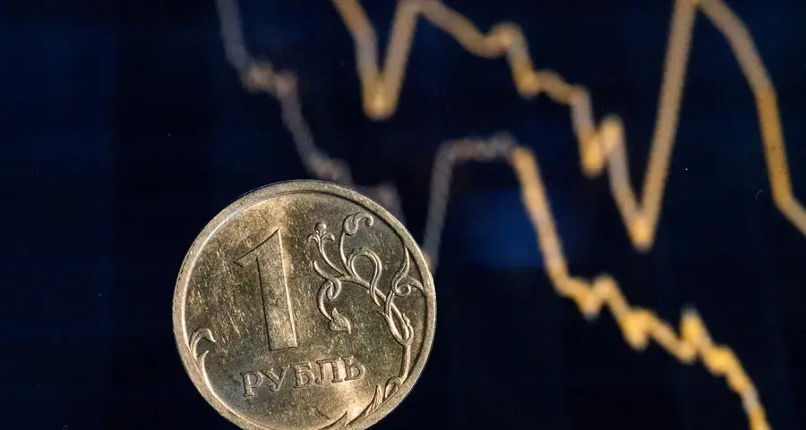 Russian rouble eases as month-end tax period passes