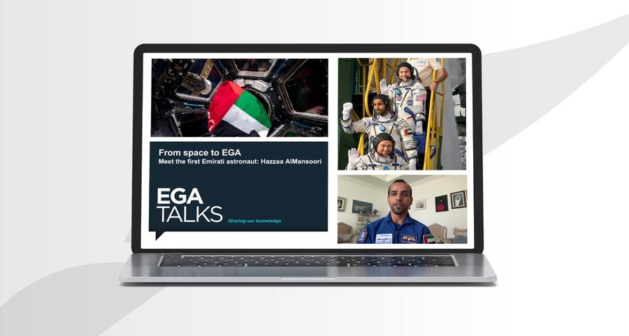 First Emirati astronaut, Hazzaa AlMansoori, discusses uses of aluminium in Space with EGA employees