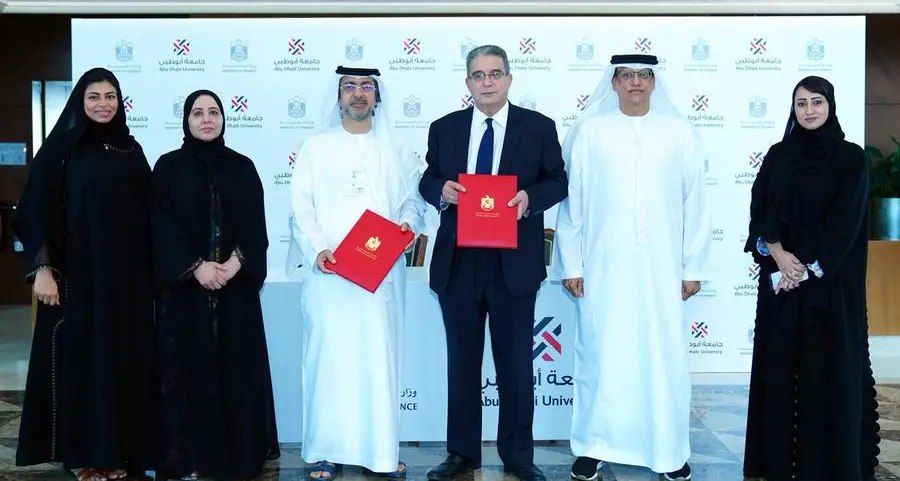 Ministry of Finance and Abu Dhabi University sign MoU to enhance cooperation in research, training, and professional development