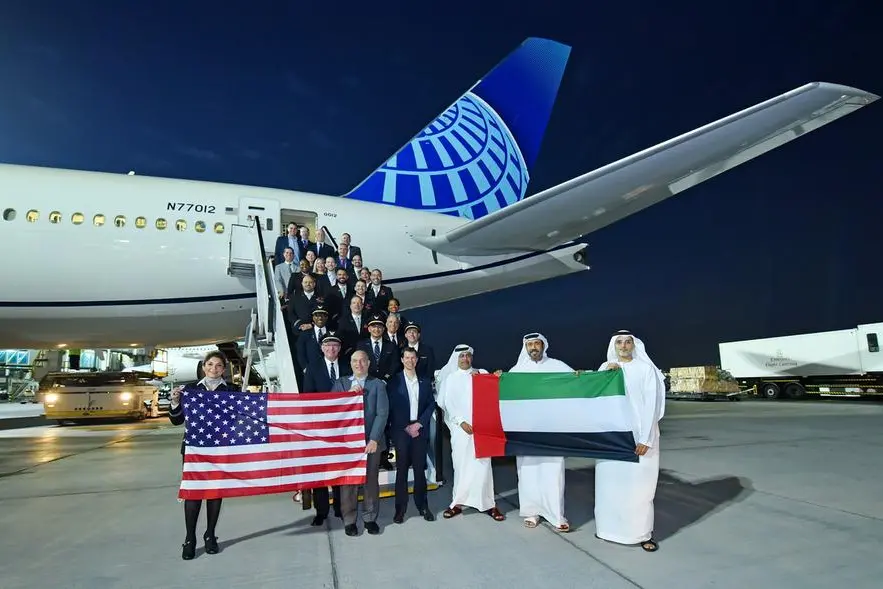 United\\u2019s new service from Dubai to New York/Newark is operated with Boeing 777-200ER aircraft. Image Courtesy: United Airlines