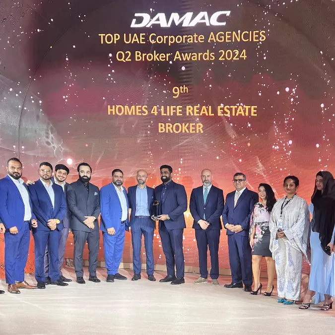 Homes 4 Life Real Estate recognized at DAMAC Broker Awards for exceptional sales performance