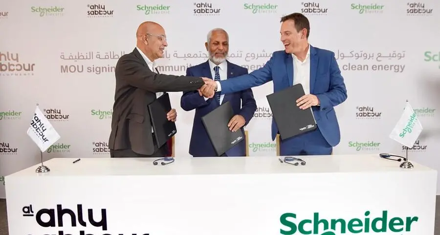 Schneider Electric and Al Ahly Sabbour sign an MoU to develop local community in Marsa Matrouh