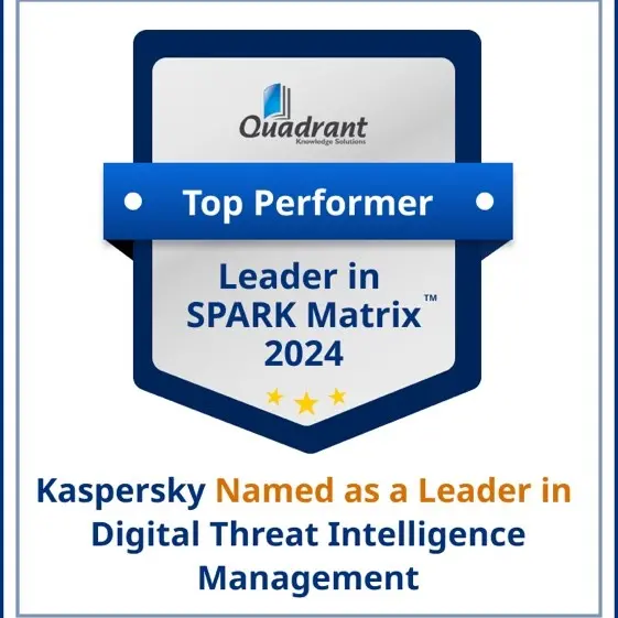 Quadrant Knowledge Solutions grants Leader status to Kaspersky Threat Intelligence