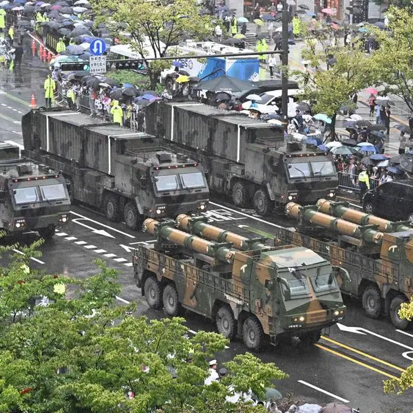 South Korea stages first military parade in a decade