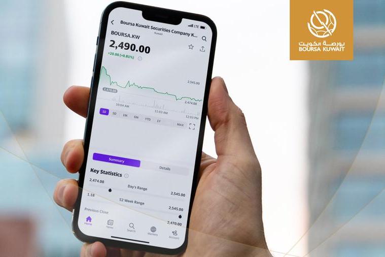 Boursa Kuwait data now available on “Yahoo Finance” media platform and “Apple Stocks” application