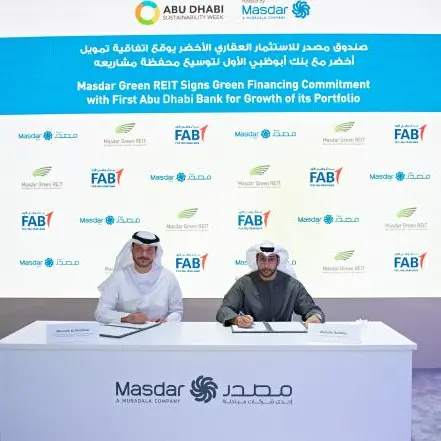 Masdar Green REIT signs green financing commitment with First Abu Dhabi Bank for growth of its portfolio